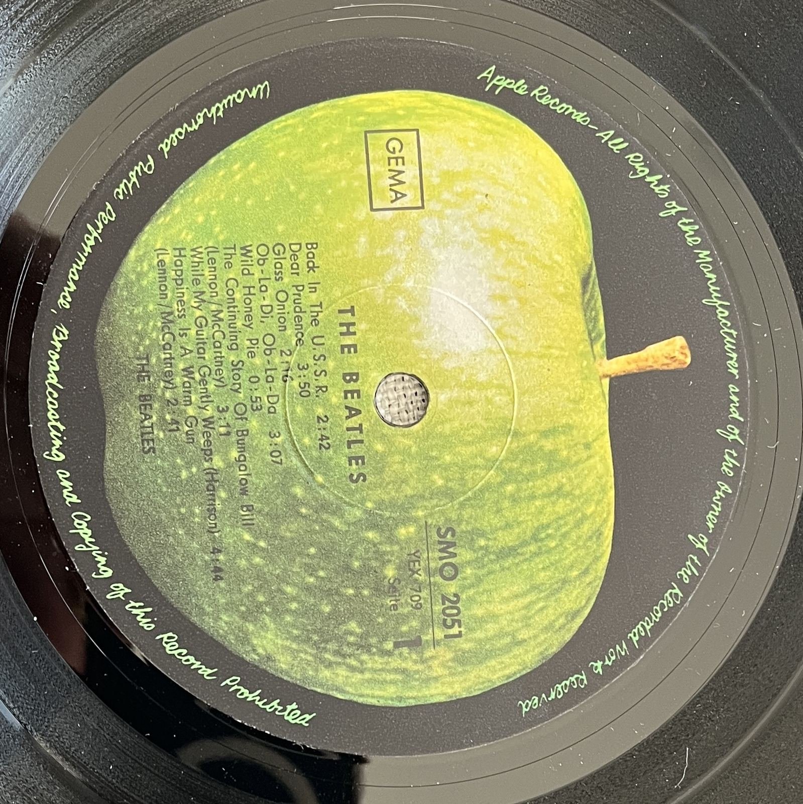 The Beatles (White Album) — record label, photographed by a RecordScout user