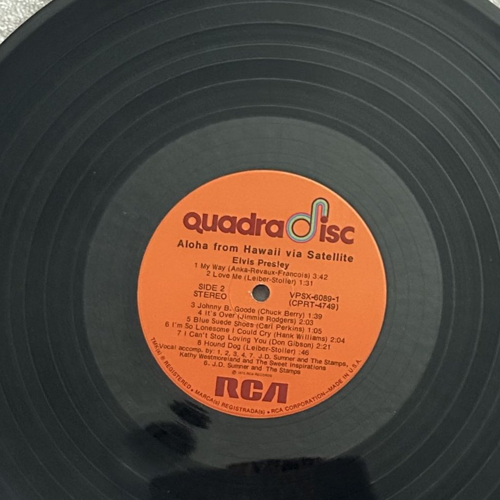 Aloha From Hawaii Via Satellite — record label, photographed by a RecordScout user