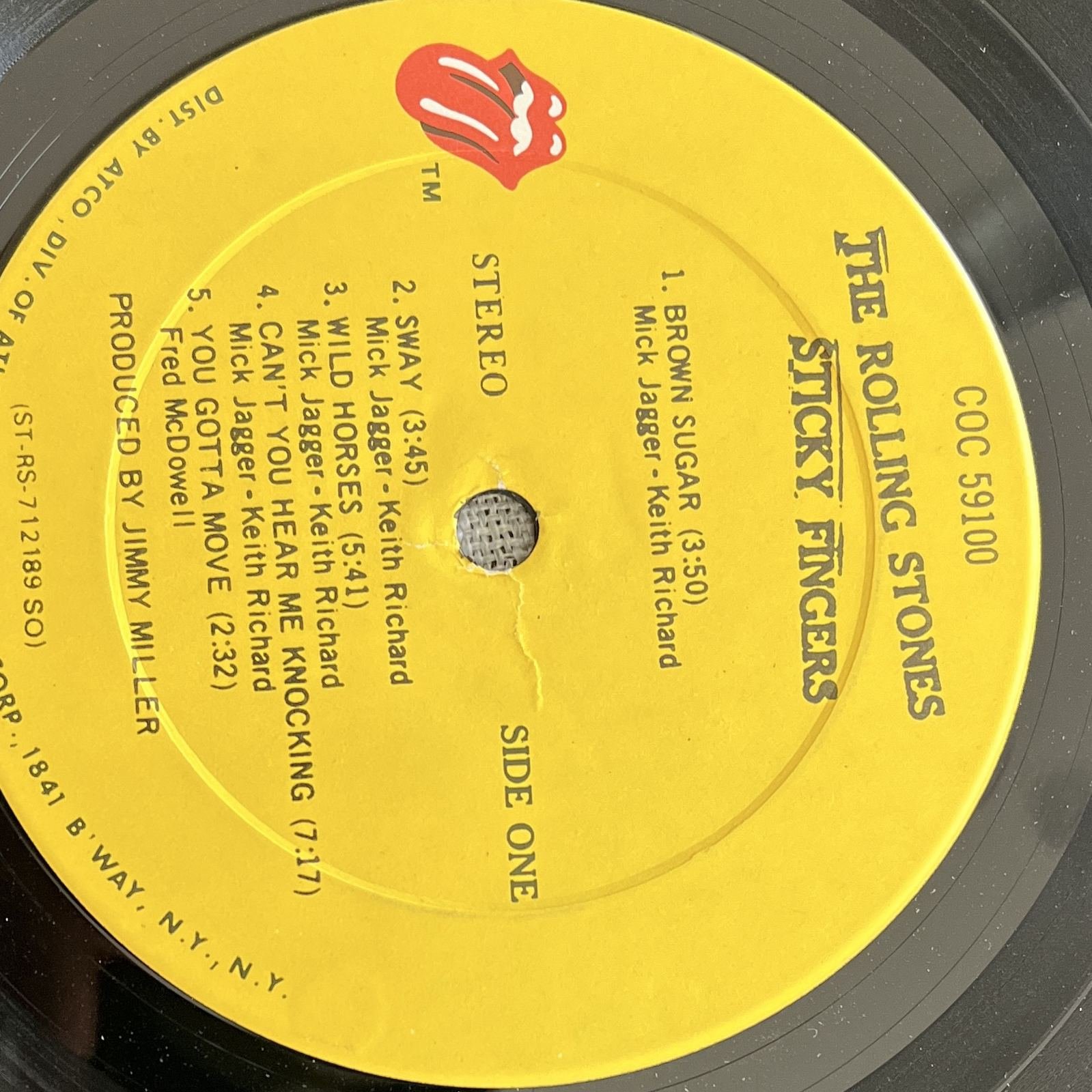 Sticky Fingers — record label, photographed by a RecordScout user